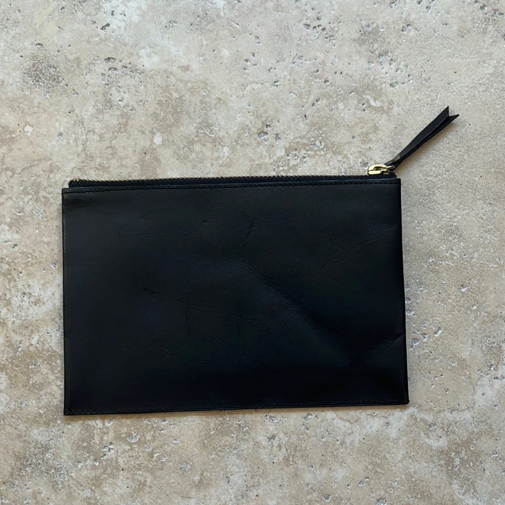 J Crew black Leather wallet bag